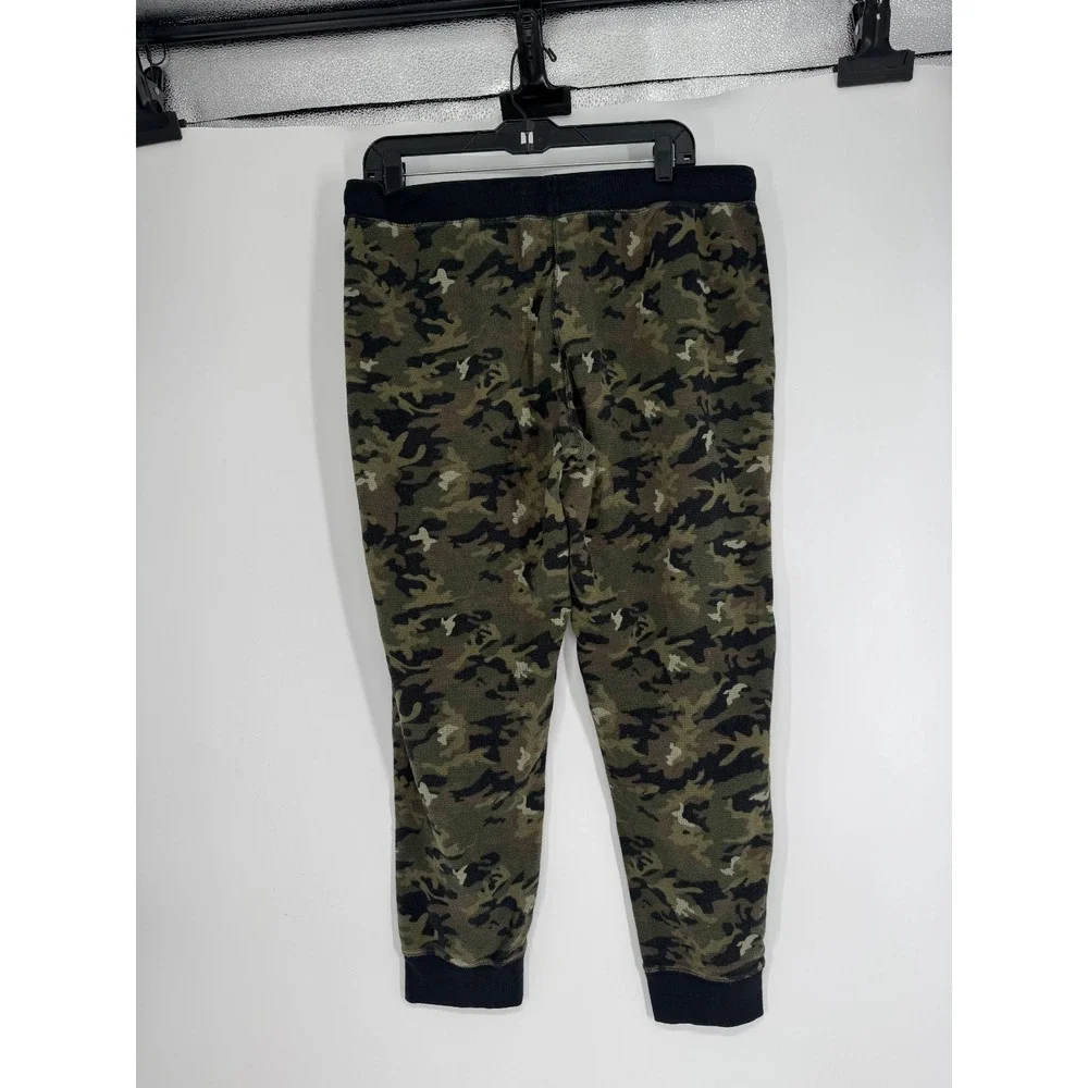 Polo Ralph Lauren Joggers Sweatpants Large Camo Camouflage Waffle Thermal Knit
